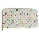LOUIS VUITTON Monogram Multicolor Zippy Wallet White M60241 LV Auth 181112V-1