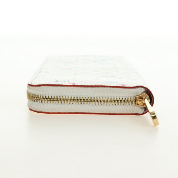 LOUIS VUITTON Monogram Multicolor Zippy Wallet White M60241 LV Auth 181112V