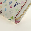 LOUIS VUITTON Monogram Multicolor Zippy Wallet White M60241 LV Auth 181112V-14