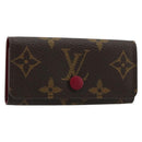 LOUIS VUITTON Monogram Multicles 4 Key Case Fuchsia M62631 Auth 181113V-1