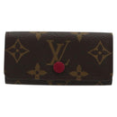 LOUIS VUITTON Monogram Multicles 4 Key Case Fuchsia M62631 Auth 181113V-13