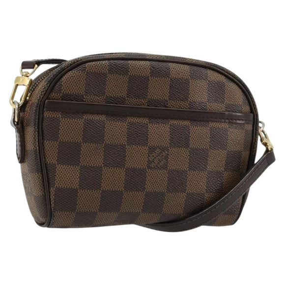 LOUIS VUITTON Damier Ebene Pochette Ipanema Schoudertas N51296 LV Auth 181114A
