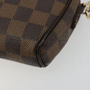 LOUIS VUITTON Damier Ebene Pochette Ipanema Schoudertas N51296 LV Auth 181114A-9