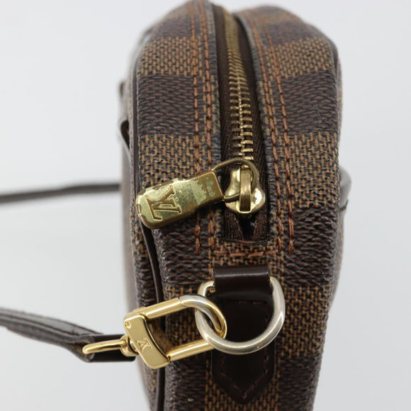 LOUIS VUITTON Damier Ebene Pochette Ipanema Schoudertas N51296 LV Auth 181114A