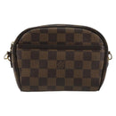 LOUIS VUITTON Damier Ebene Pochette Ipanema Schoudertas N51296 LV Auth 181114A-13