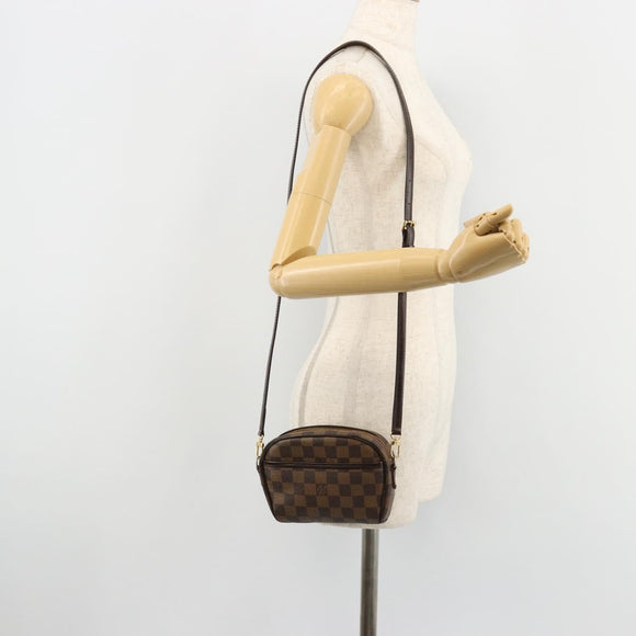 LOUIS VUITTON Damier Ebene Pochette Ipanema Schoudertas N51296 LV Auth 181114A