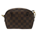 LOUIS VUITTON Damier Ebene Pochette Ipanema Schoudertas N51296 LV Auth 181114A-2