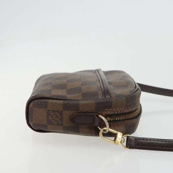 LOUIS VUITTON Damier Ebene Pochette Ipanema Schoudertas N51296 LV Auth 181114A