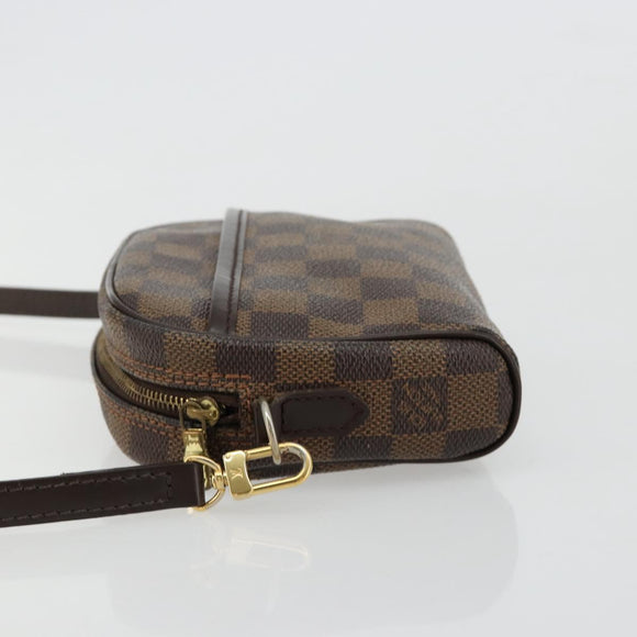 LOUIS VUITTON Damier Ebene Pochette Ipanema Schoudertas N51296 LV Auth 181114A