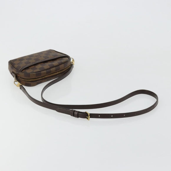 LOUIS VUITTON Damier Ebene Pochette Ipanema Schoudertas N51296 LV Auth 181114A