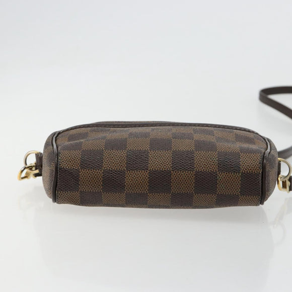 LOUIS VUITTON Damier Ebene Pochette Ipanema Schoudertas N51296 LV Auth 181114A