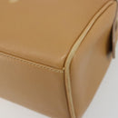 GUCCI Bamboo Hand Bag Leather 2way Beige Gold Auth 181116-12