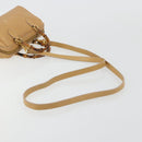 GUCCI Bamboo Hand Bag Leather 2way Beige Gold Auth 181116-9