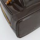 GUCCI Bamboo Body Bag Patent leather Brown Gold 003 3444 0127 Auth 181117-11