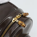 GUCCI Bamboo Body Bag Patent leather Brown Gold 003 3444 0127 Auth 181117-14