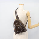 GUCCI Bamboo Body Bag Patent leather Brown Gold 003 3444 0127 Auth 181117-23