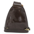 GUCCI Bamboo Body Bag Patent leather Brown Gold 003 3444 0127 Auth 181117-3