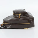 GUCCI Bamboo Body Bag Patent leather Brown Gold 003 3444 0127 Auth 181117-4
