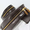 GUCCI Bamboo Body Bag Patent leather Brown Gold 003 3444 0127 Auth 181117-6