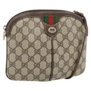 GUCCI GG Supreme Web Sherry Line Bag PVC Beige Gold 904 02 047 Auth 181123-1