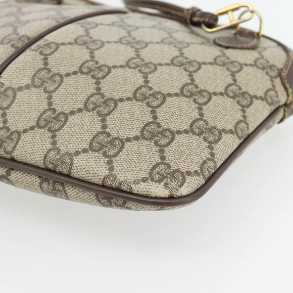 GUCCI GG Supreme Web Sherry Line Bag PVC Beige Gold 904 02 047 Auth 181123