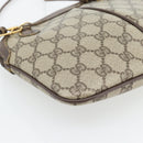 GUCCI GG Supreme Web Sherry Line Bag PVC Beige Gold 904 02 047 Auth 181123-17