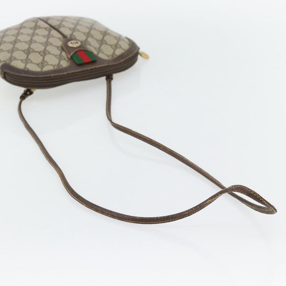 GUCCI GG Supreme Web Sherry Line Bag PVC Beige Gold 904 02 047 Auth 181123