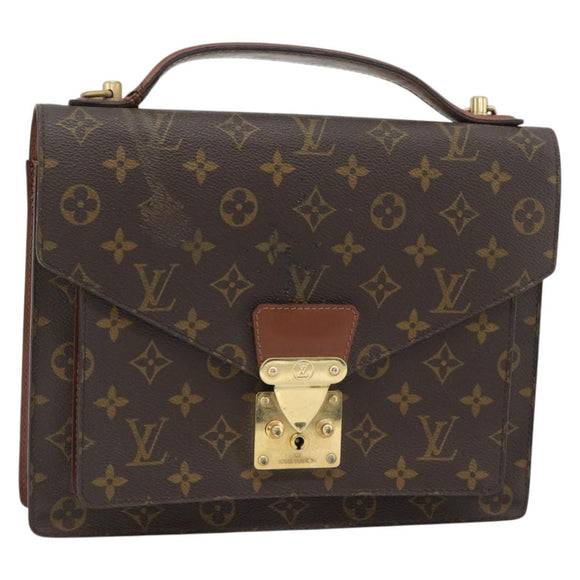 LOUIS VUITTON Monogram Monceau 28 Handtasche M51185 LV Auth 181124