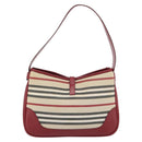 BURBERRY Blue Label Shoulder Bag Canvas Beige Silver Auth 181126-2