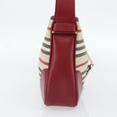 BURBERRY Blue Label Shoulder Bag Canvas Beige Silver Auth 181126-3