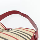 BURBERRY Blue Label Shoulder Bag Canvas Beige Silver Auth 181126-8