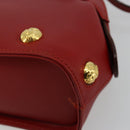 Salvatore Ferragamo Hand Bag Leather 2way Gold Red Auth 181127A-16