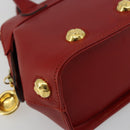 Salvatore Ferragamo Hand Bag Leather 2way Gold Red Auth 181127A-17