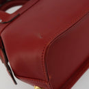 Salvatore Ferragamo Hand Bag Leather 2way Gold Red Auth 181127A-19