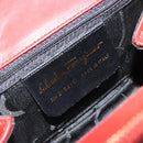 Salvatore Ferragamo Hand Bag Leather 2way Gold Red Auth 181127A-12