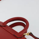 Salvatore Ferragamo Hand Bag Leather 2way Gold Red Auth 181127A-14