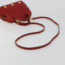 Salvatore Ferragamo Hand Bag Leather 2way Gold Red Auth 181127A-9