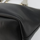 Chloe Bailey Hand Bag Leather 2way Black Gold Auth 181128A-12