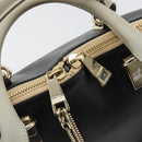Chloe Bailey Hand Bag Leather 2way Black Gold Auth 181128A-16