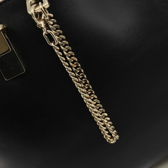 Chloe Bailey Hand Bag Leather 2way Black Gold Auth 181128A