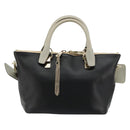 Chloe Bailey Hand Bag Leather 2way Black Gold Auth 181128A-2