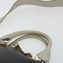Chloe Bailey Hand Bag Leather 2way Black Gold Auth 181128A-8