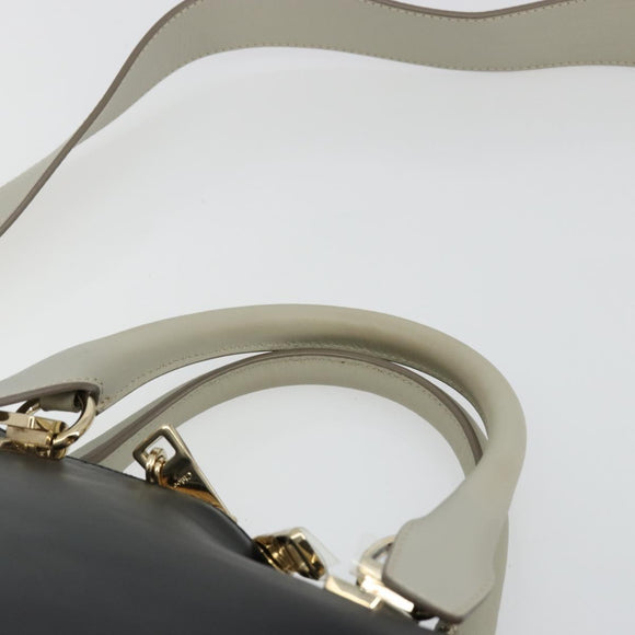 Chloe Bailey Hand Bag Leather 2way Black Gold Auth 181128A