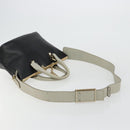 Chloe Bailey Hand Bag Leather 2way Black Gold Auth 181128A-9