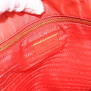 PRADA Tote Bag Nylon Orange Gold Auth 181129-10