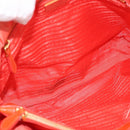 PRADA Tote Bag Nylon Orange Gold Auth 181129-11