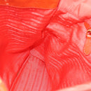 PRADA Tote Bag Nylon Orange Gold Auth 181129-19
