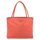 PRADA Tote Bag Nylon Orange Gold Auth 181129-13