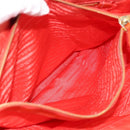 PRADA Tote Bag Nylon Orange Gold Auth 181129-23