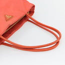 PRADA Tote Bag Nylon Orange Gold Auth 181129-7